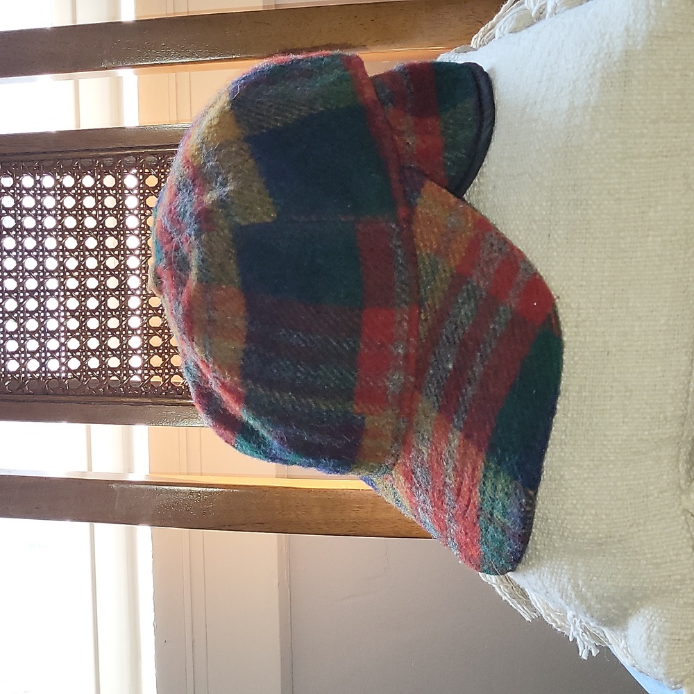 Vintage Wool Plaid cap - EUC